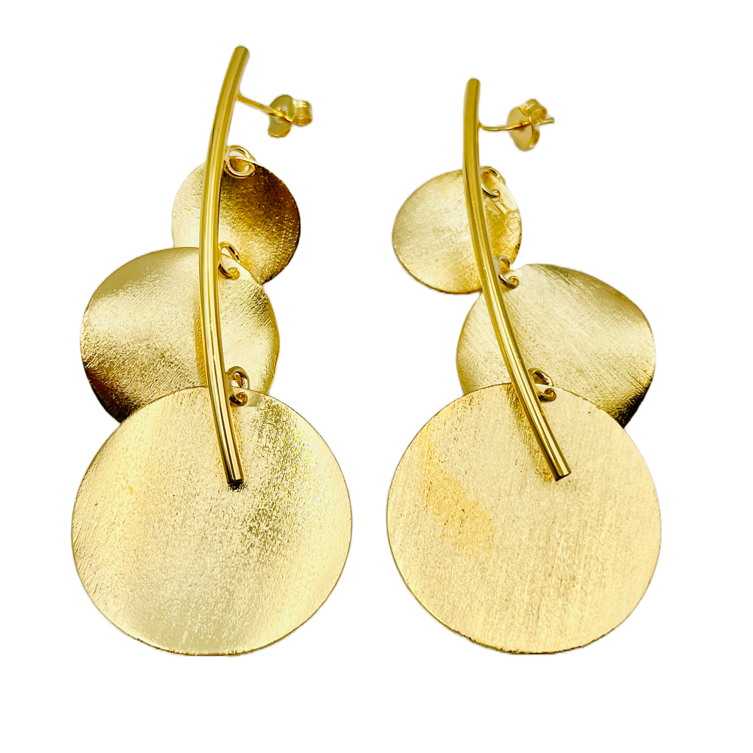 Triple Disc Gold Earrings (AS SEEN ON THE BACHELORETTE) 🌹