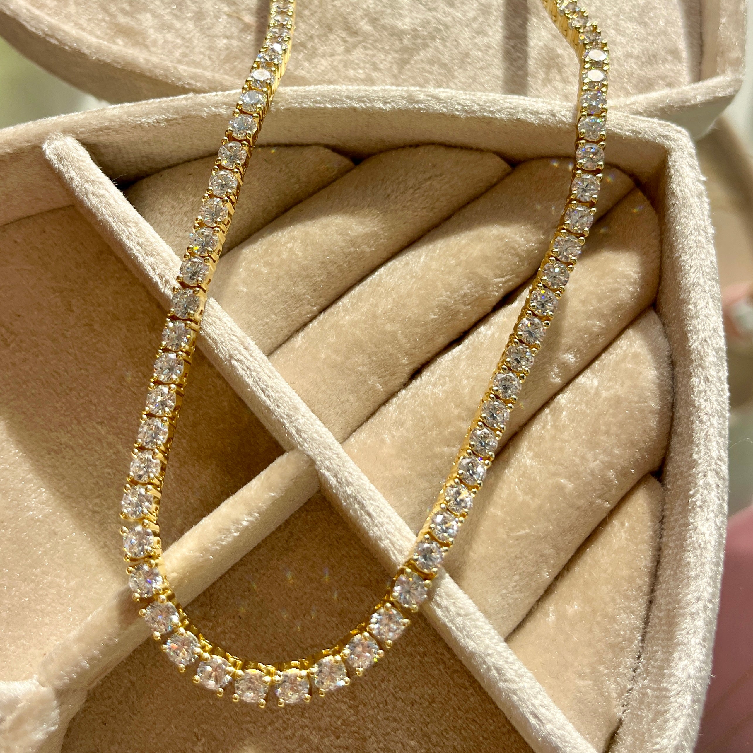 Gold Tennis Necklace