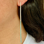 Turquoise Ombré Tennis Earrings