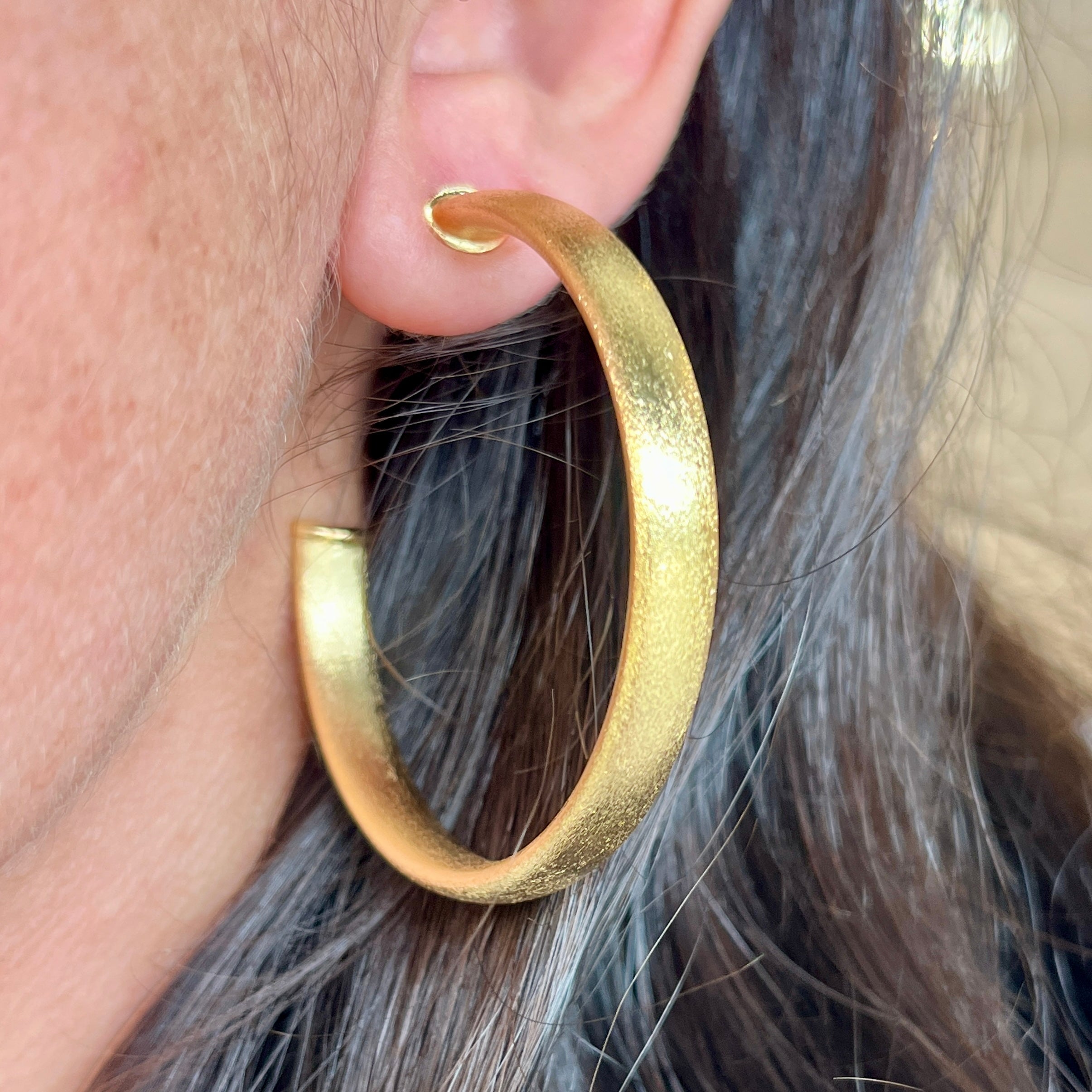 Large Gold Chunky Hoops