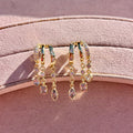 Triple Dangle Hoops