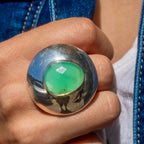 Chrysoprase Adjustable Ring￼