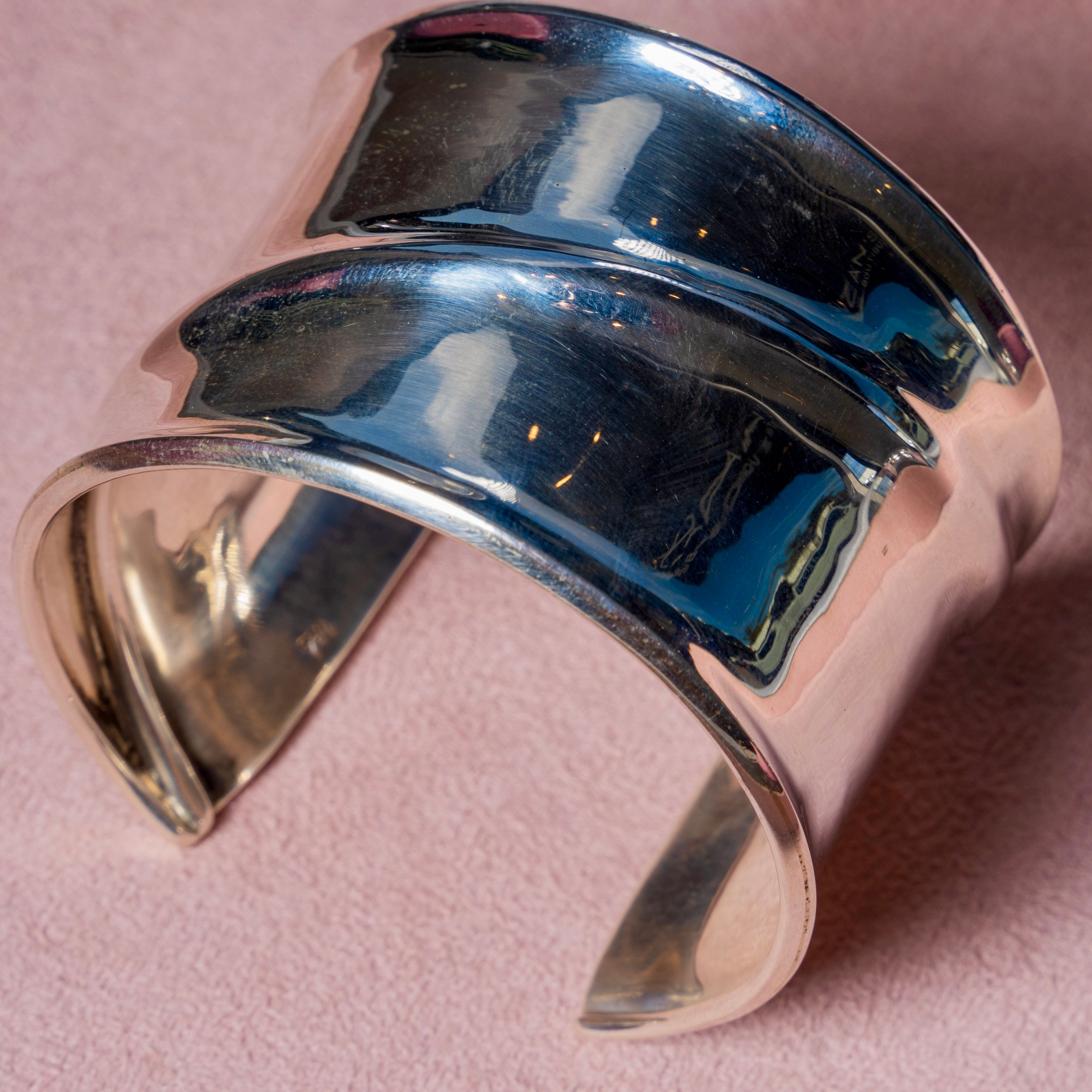 Sterling Silver Large Smooth Cuff
