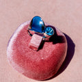 Blue Topaz Slider Ring