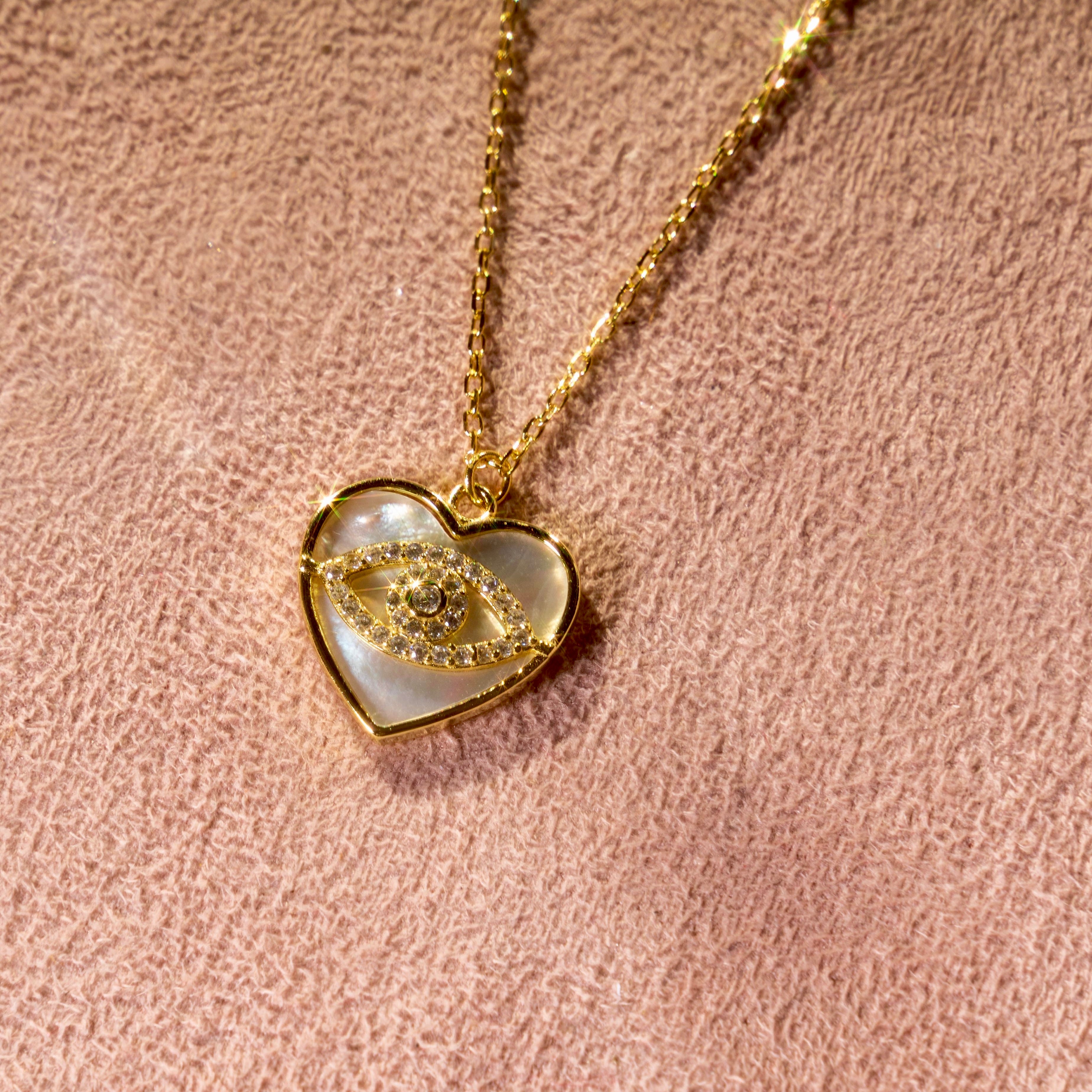 Guardian Eye Heart Necklace