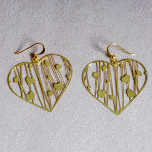 Golden Heart Earrings