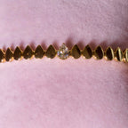 14k Pear Diamond Tennis Bracelet