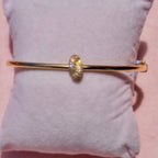 14k Diamond Knot Bangle