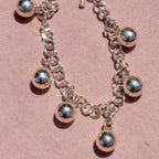 Sterling Silver Ball Charm Bracelet