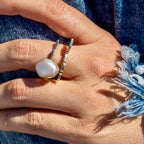 Freshwater Pearl Wavy Ring