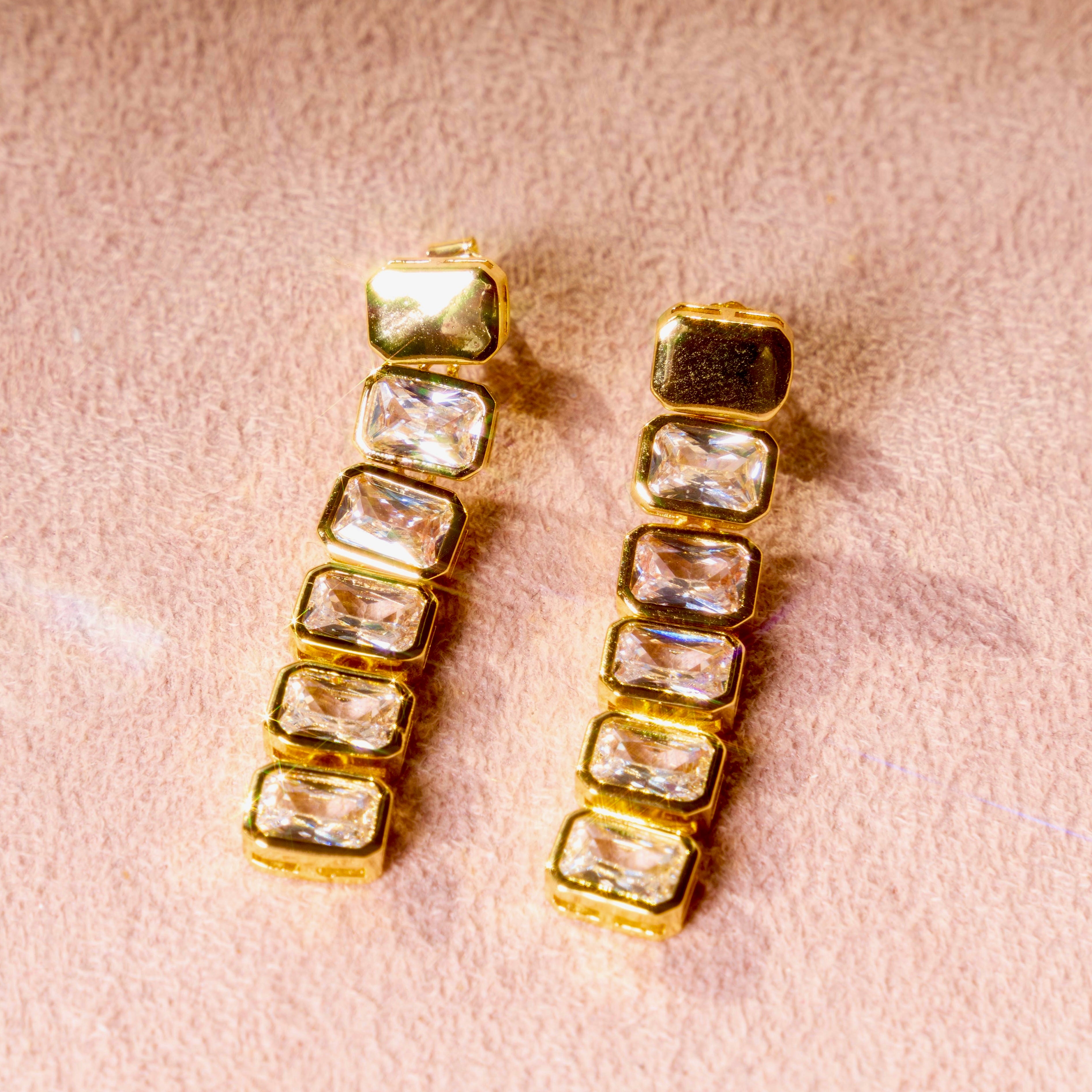 Baguette Drop Earrings
