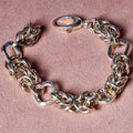 Sterling Silver Chunky Intertwined Link Bracelet