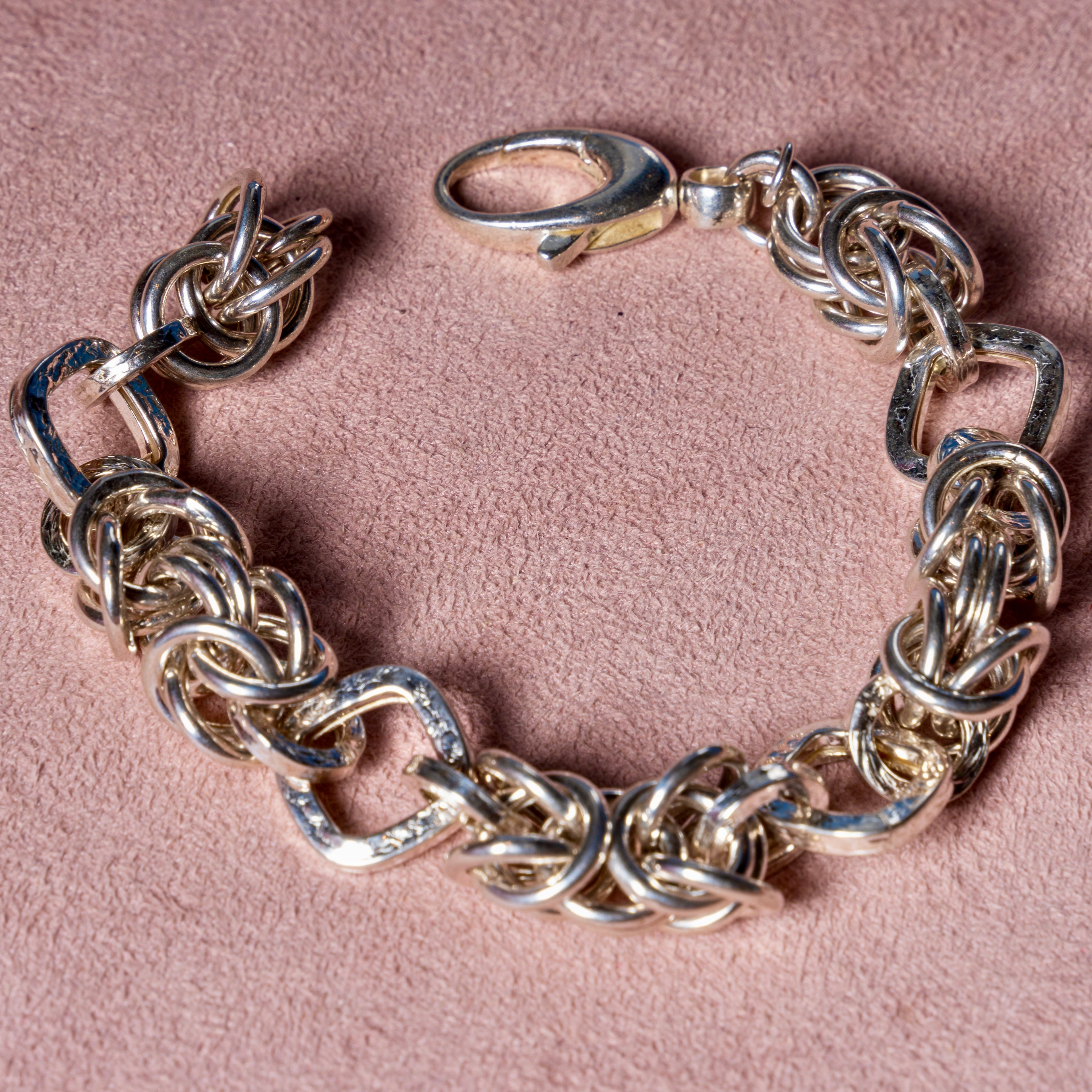 Sterling Silver Chunky Intertwined Link Bracelet