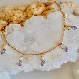14k Tanzanite + Opal Bracelet