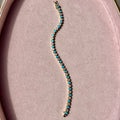 Turquoise + Cubic Zirconia Tennis Bracelet