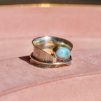 Sterling Silver Larimar Spinner Ring