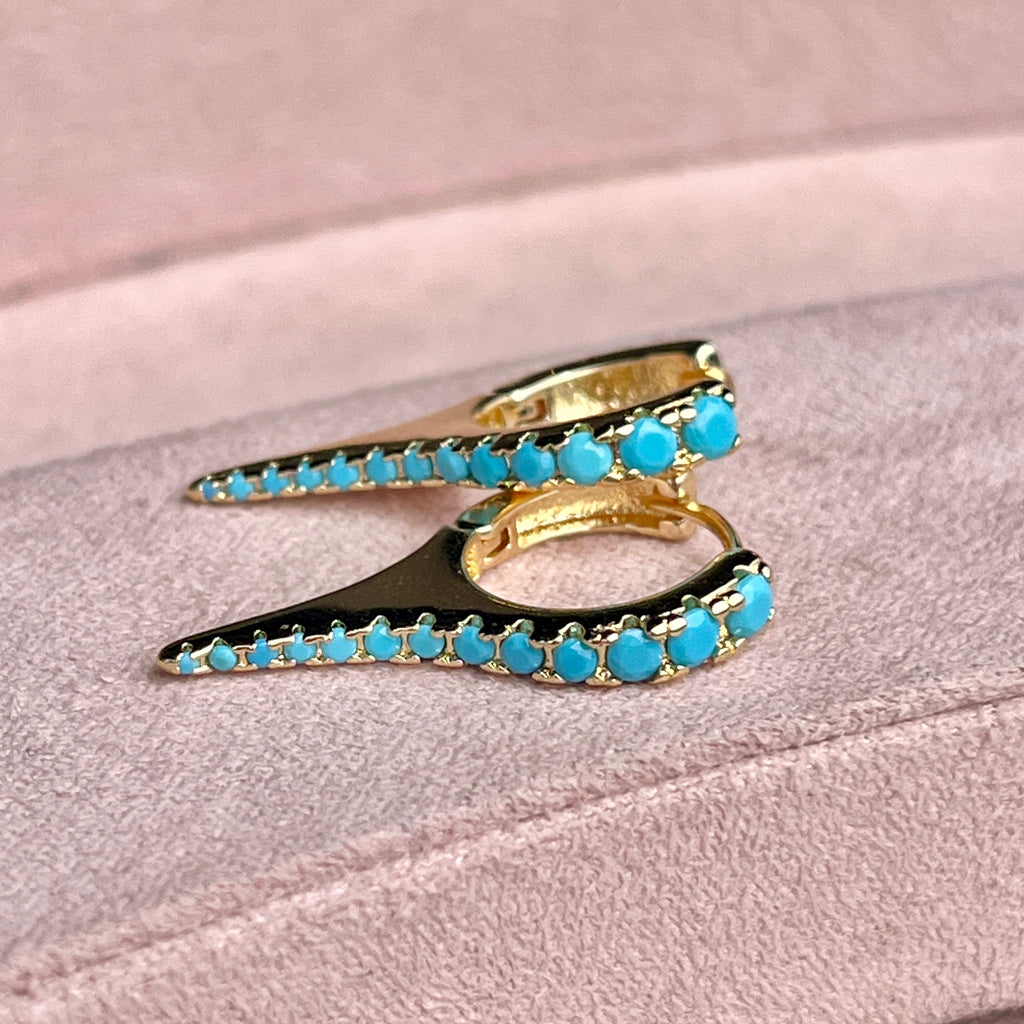 Turquoise Dagger Earrings