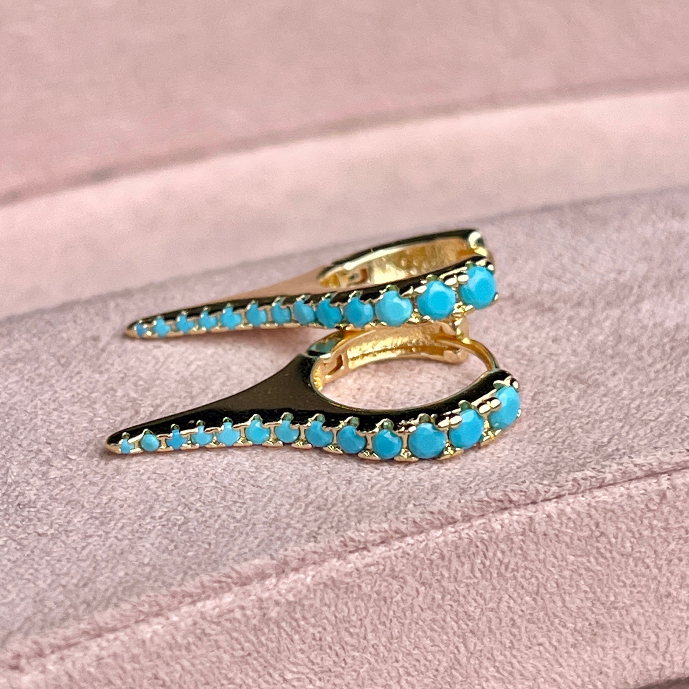 Turquoise Dagger Earrings