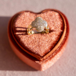 18k Diamond Clover Ring