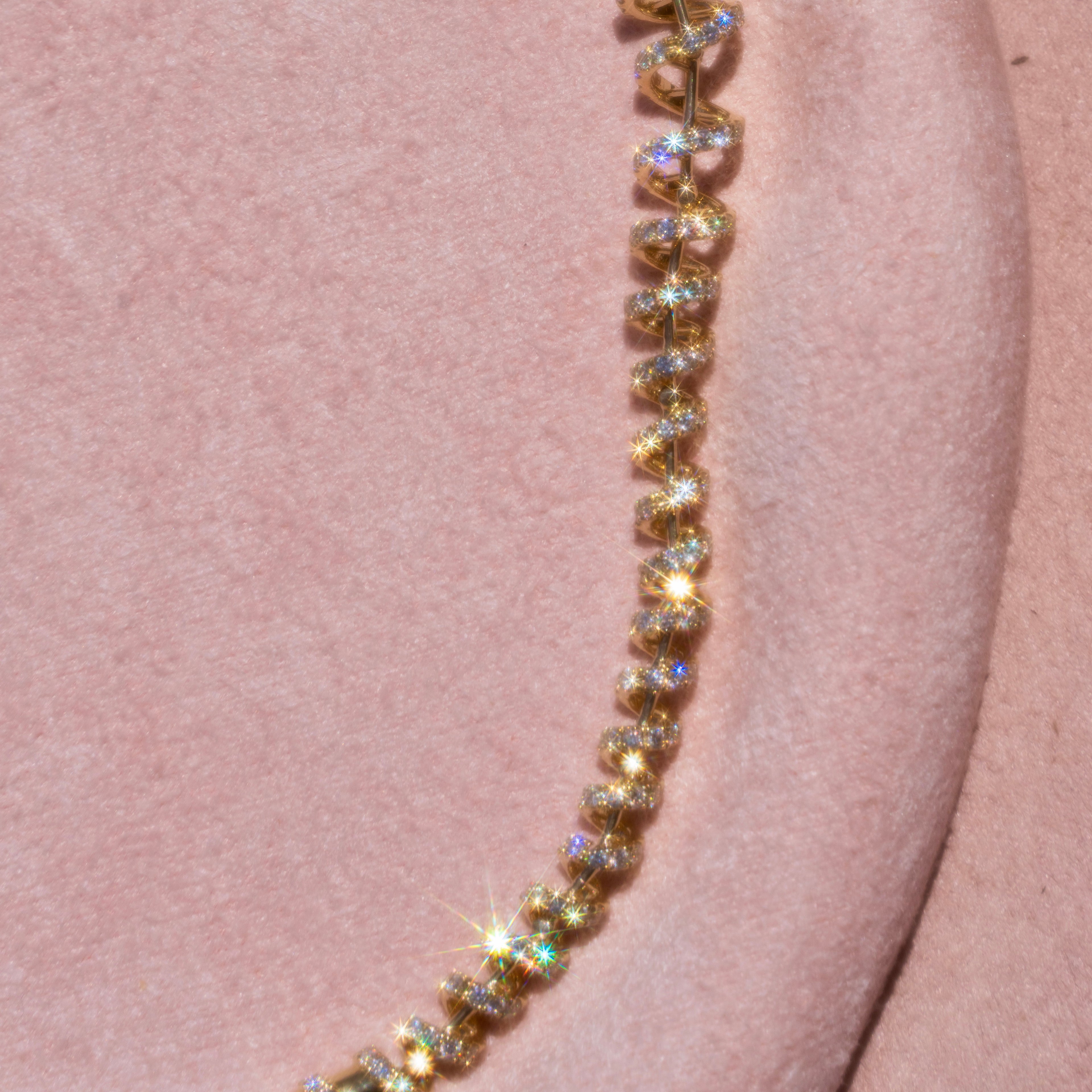 14k Diamond Coil Bracelet