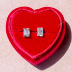 14k Lab Grown 1.5 Carat Lab Grown Emerald Cut Studs