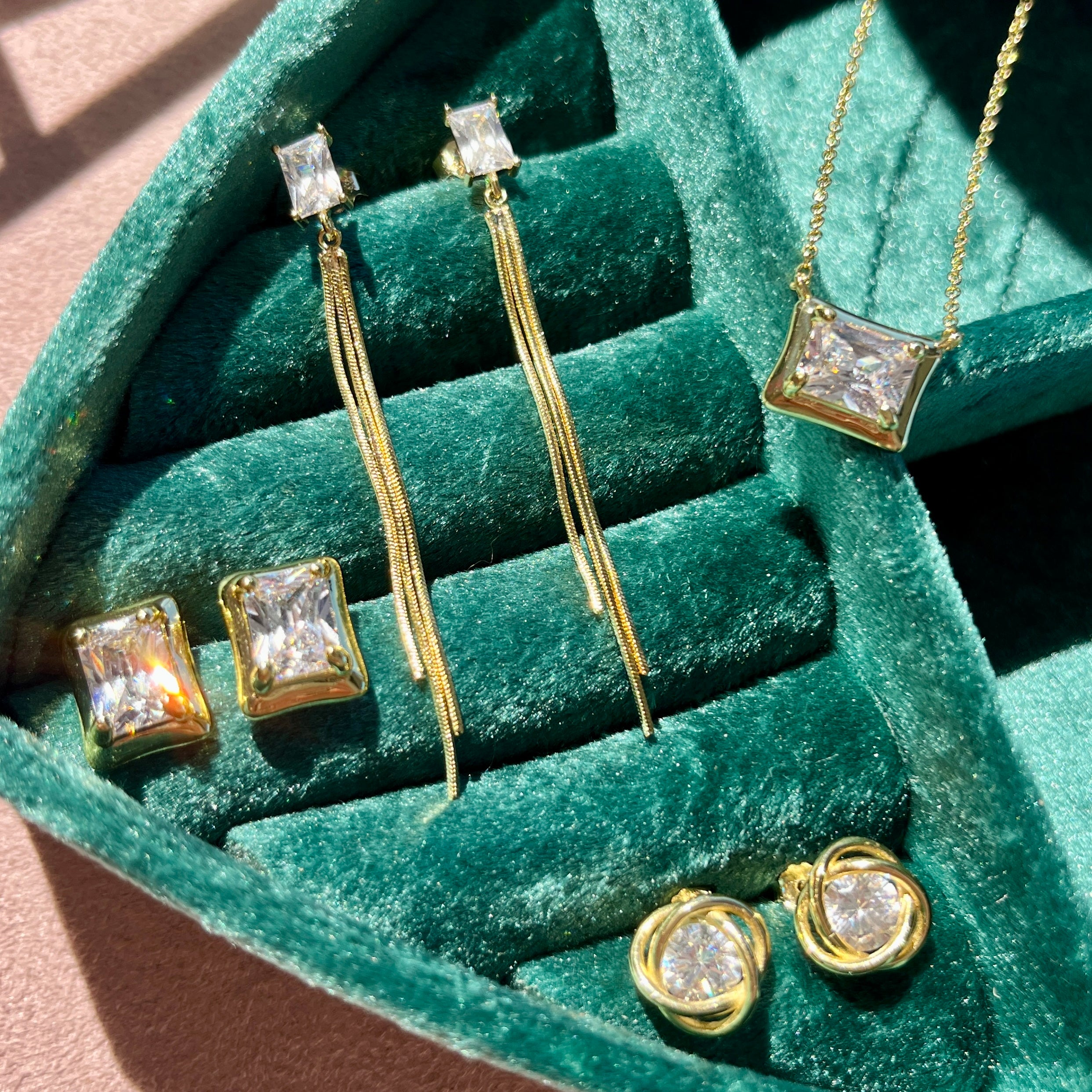 Emerald Cut CZ Necklace