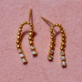 14k Diamond Arch Earrings