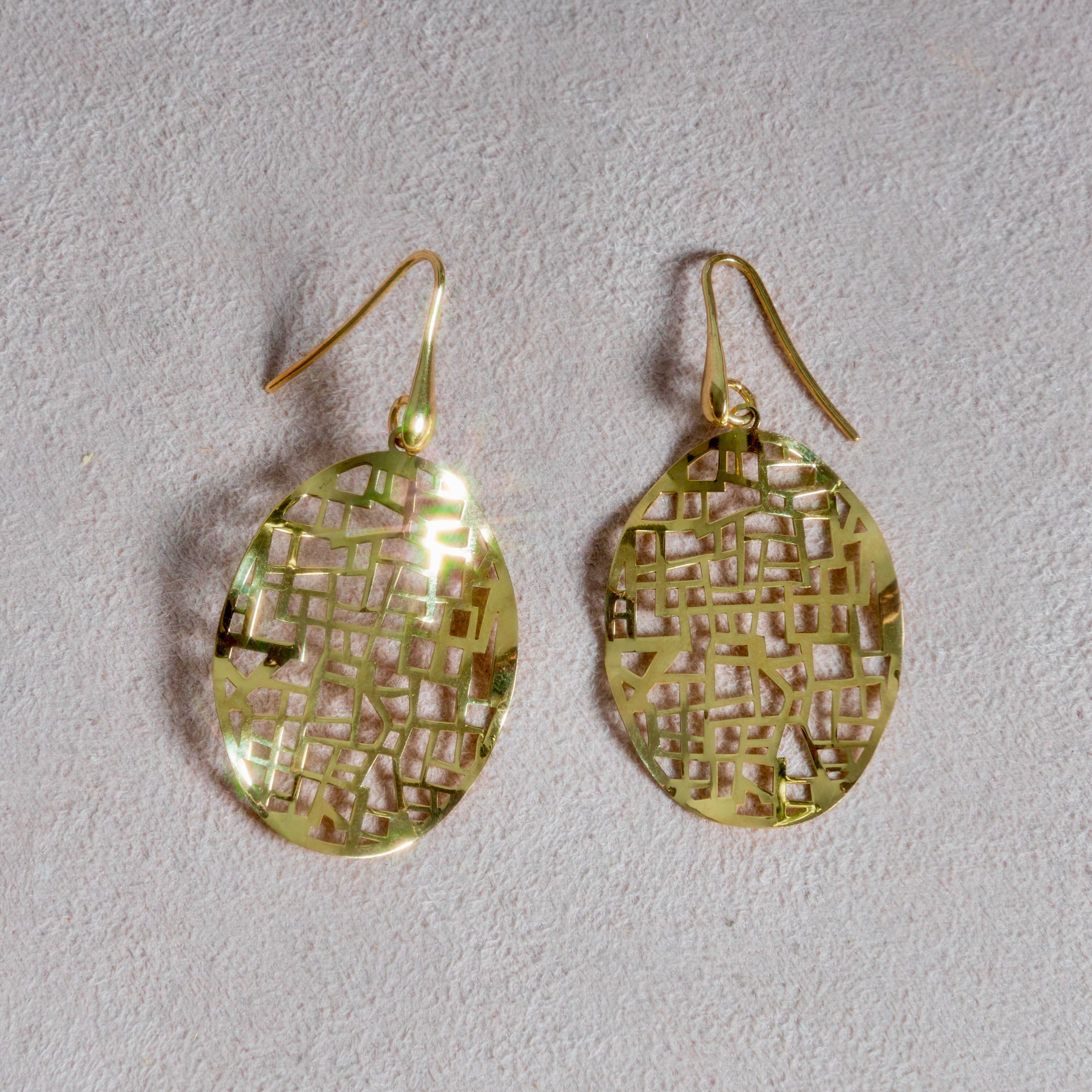 Golden Maze Earrings