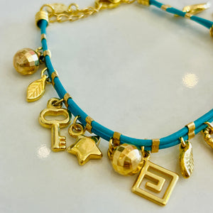 Leather Charm Bracelet