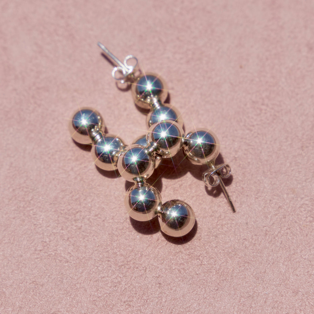 Sterling Silver Ball Hoops