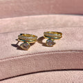 Gold Teardrop Huggies