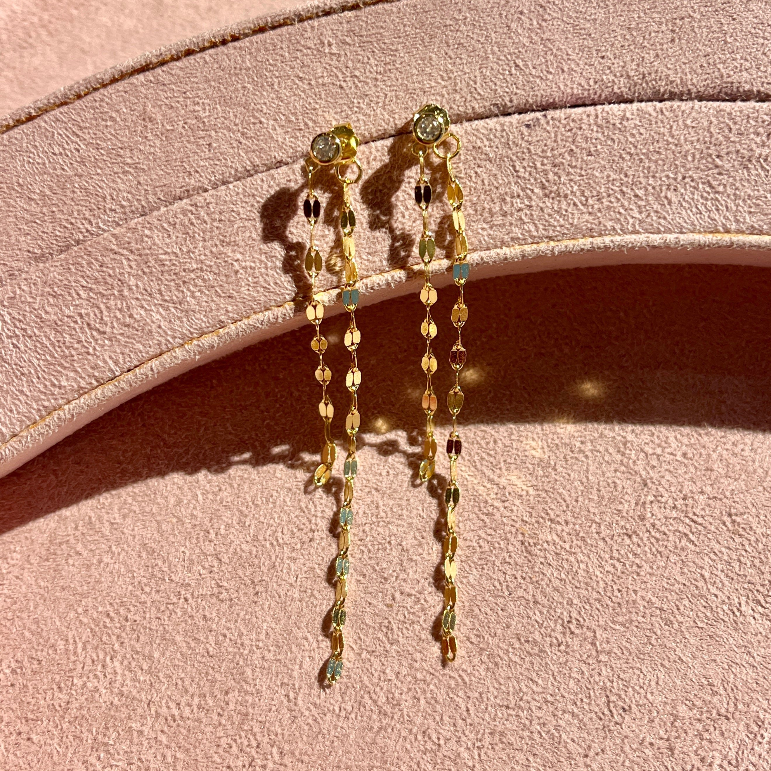 Front + Back Shimmer Earrings