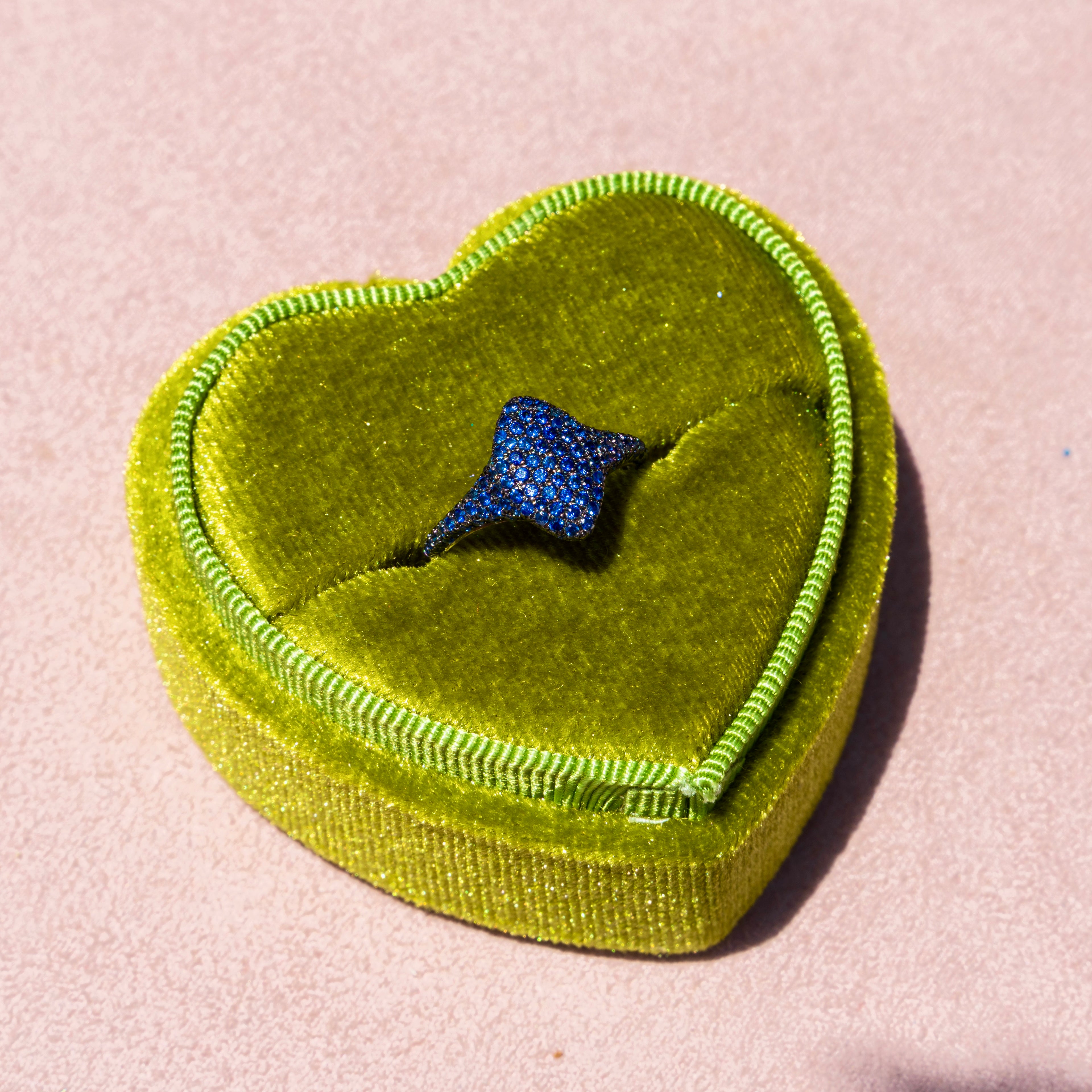 14k Blue Sapphire Pinky Ring