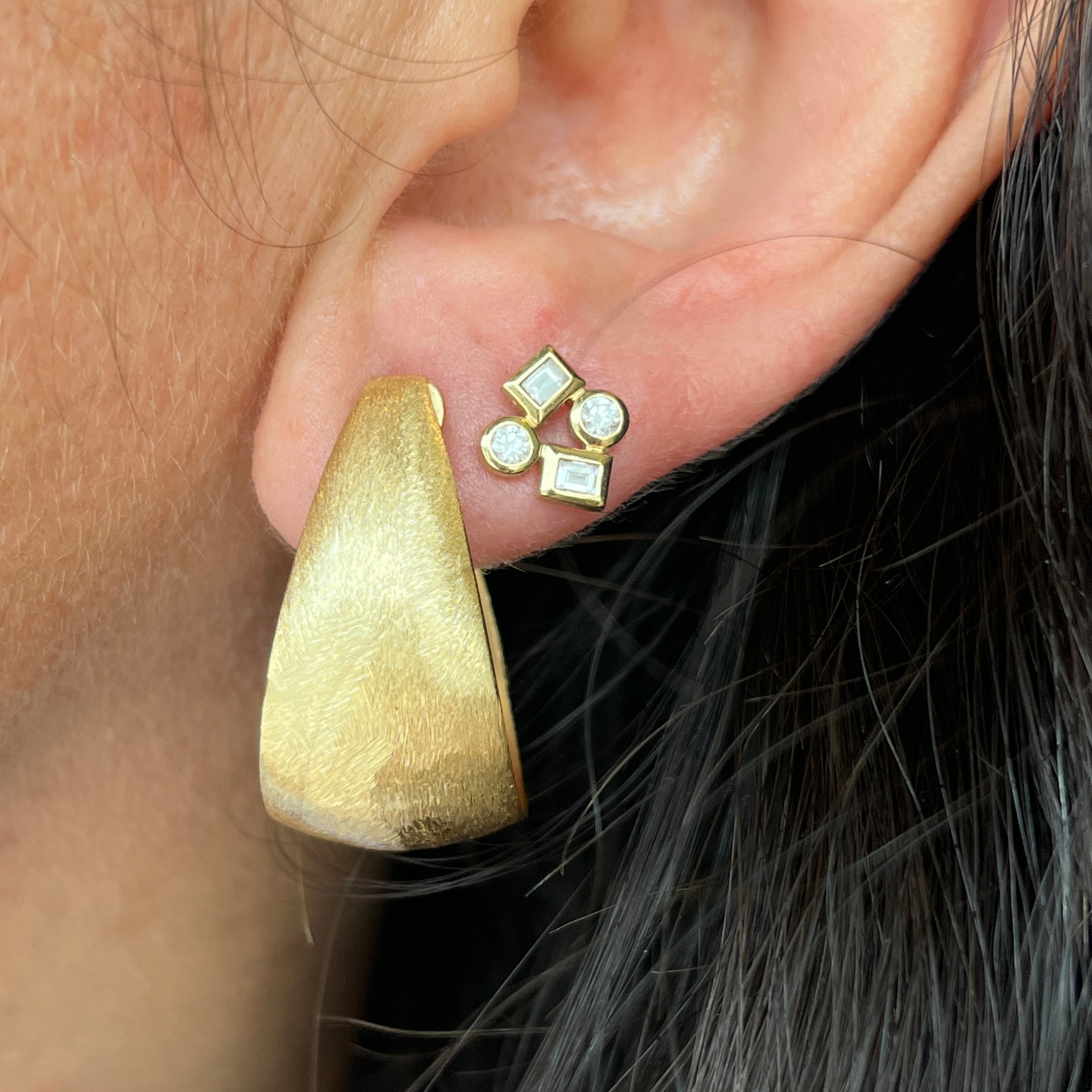 Chunky Matte Gold Hoops