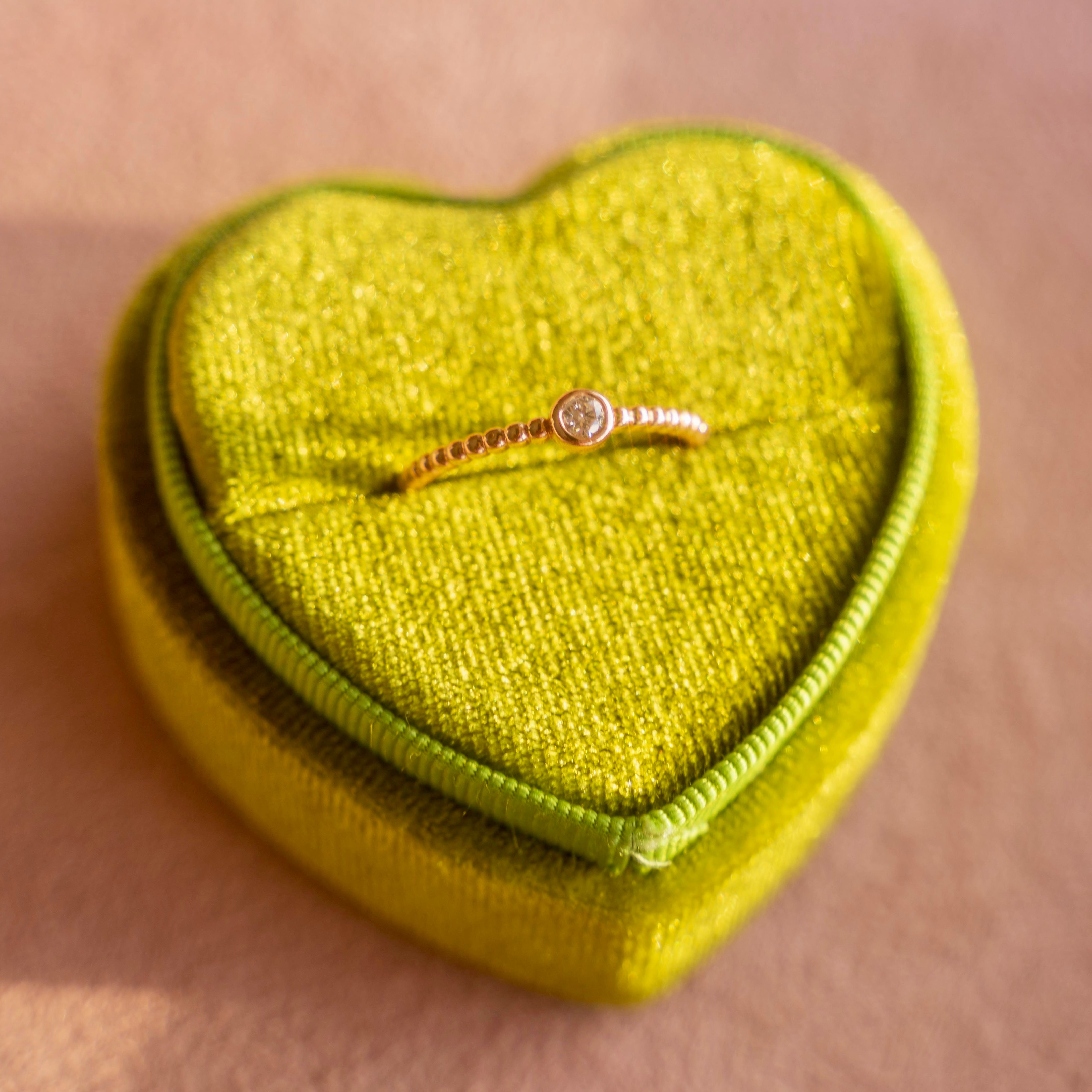 14k Rose Gold Diamond Stacking Ring