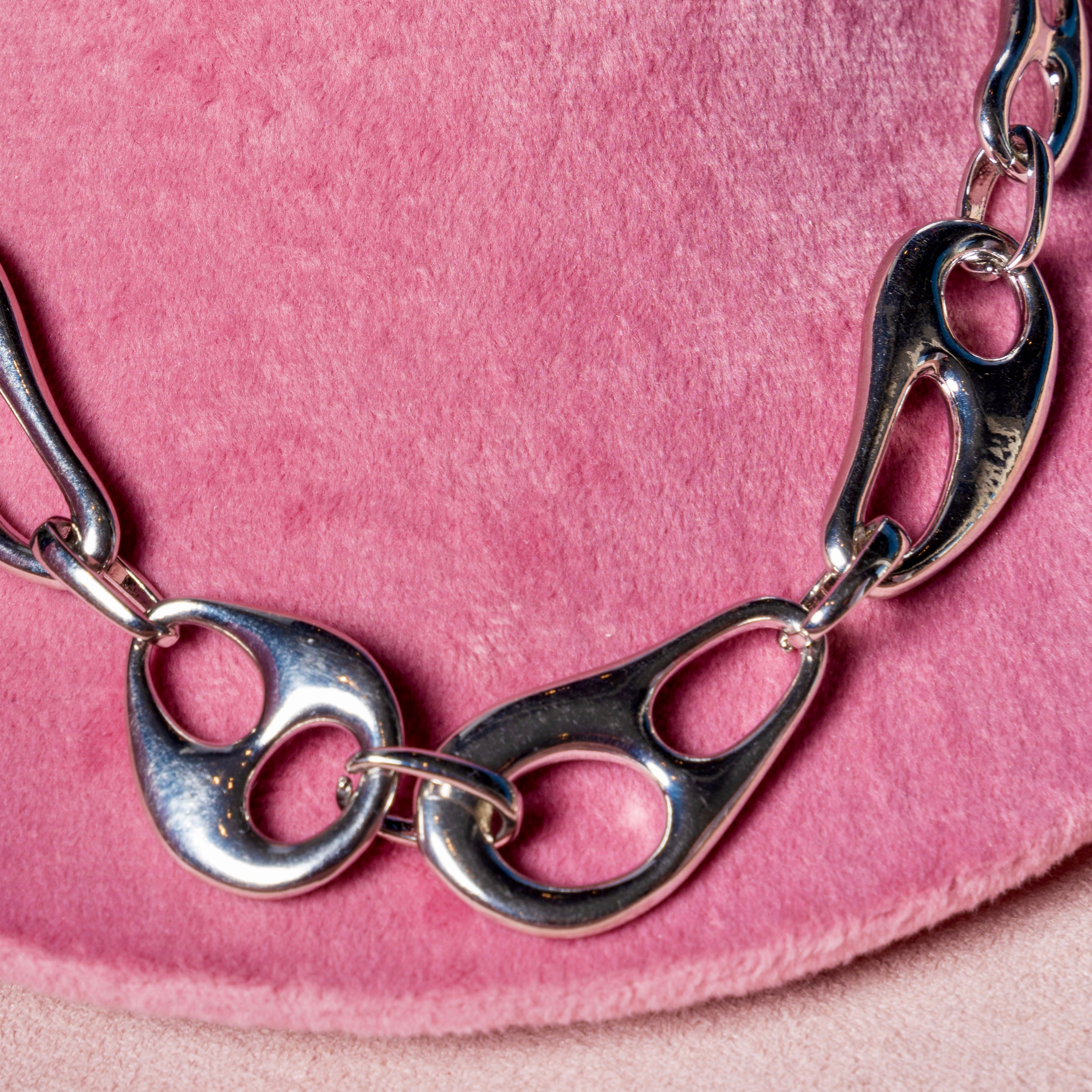 Sterling Silver Anchor Link Necklace
