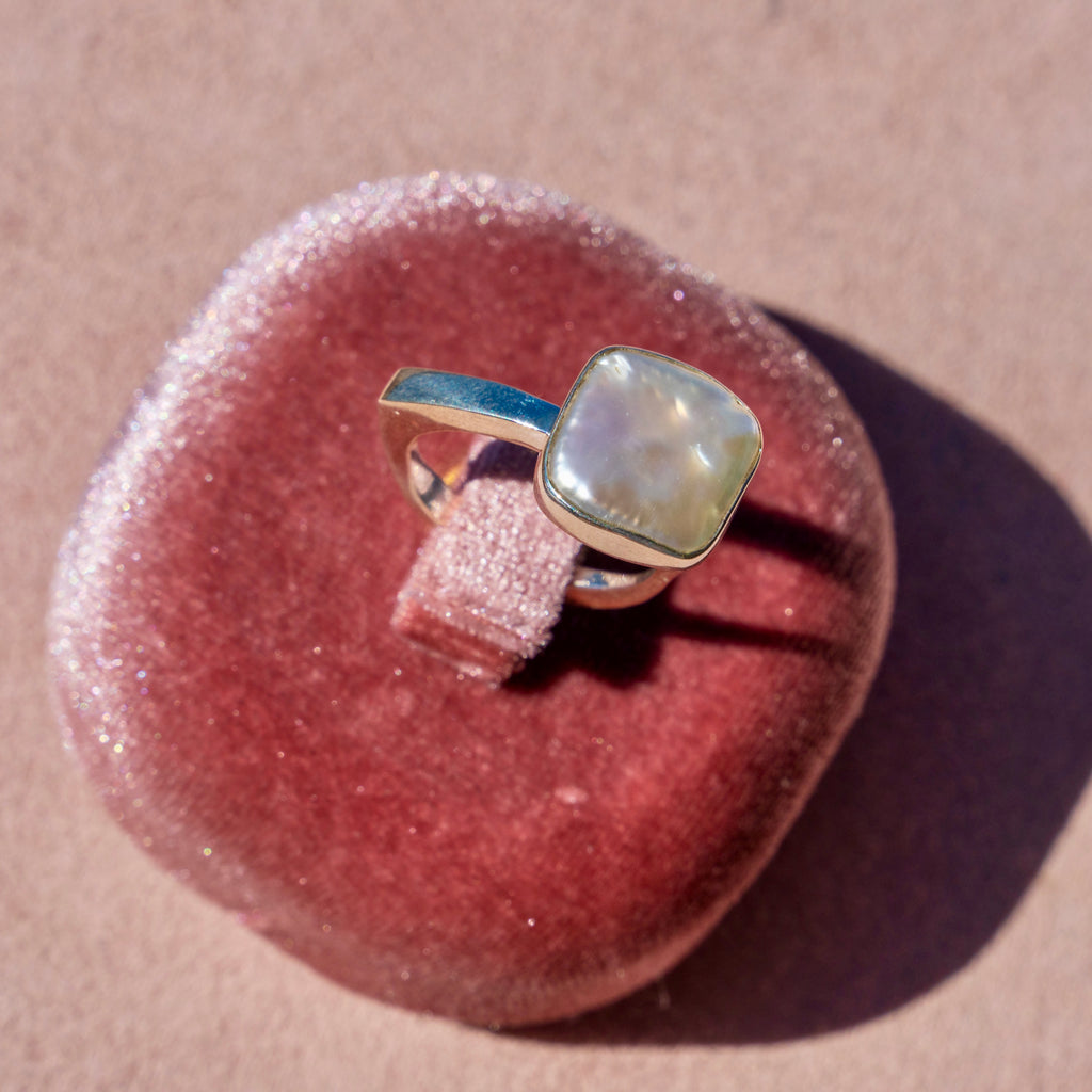 Freshwater Pearl Square Ring
