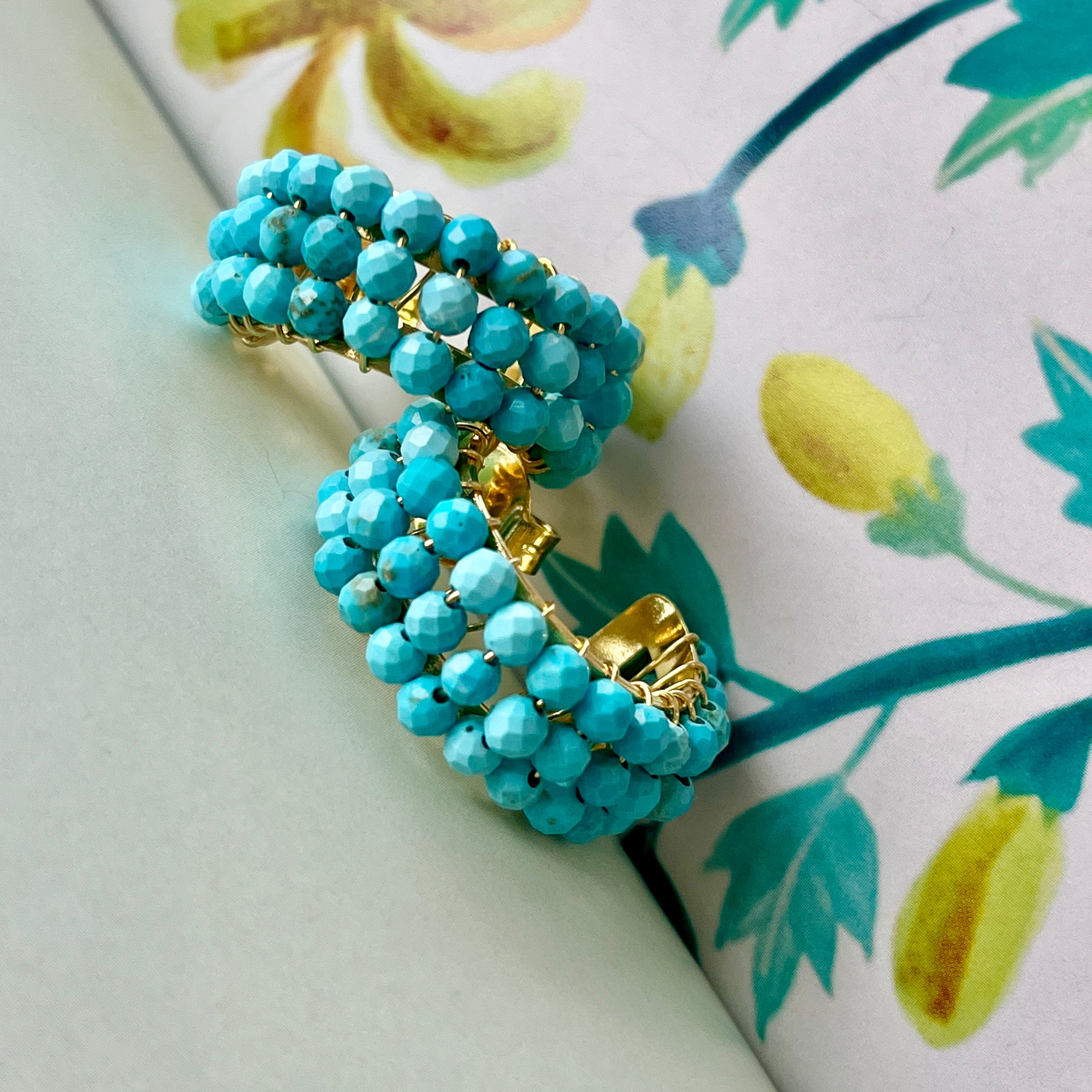 Small Turquoise Hoops