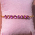 14k Pink Sapphire Link Bracelet