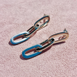 Silver Link Earrings