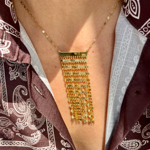 Gold Fringe Necklace