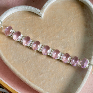 Pink Topaz Tennis Bracelet