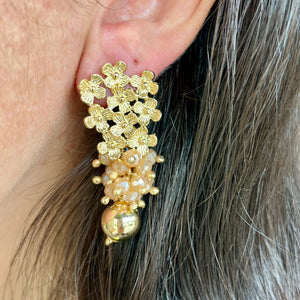 Champagne Czech Crystal Earrings