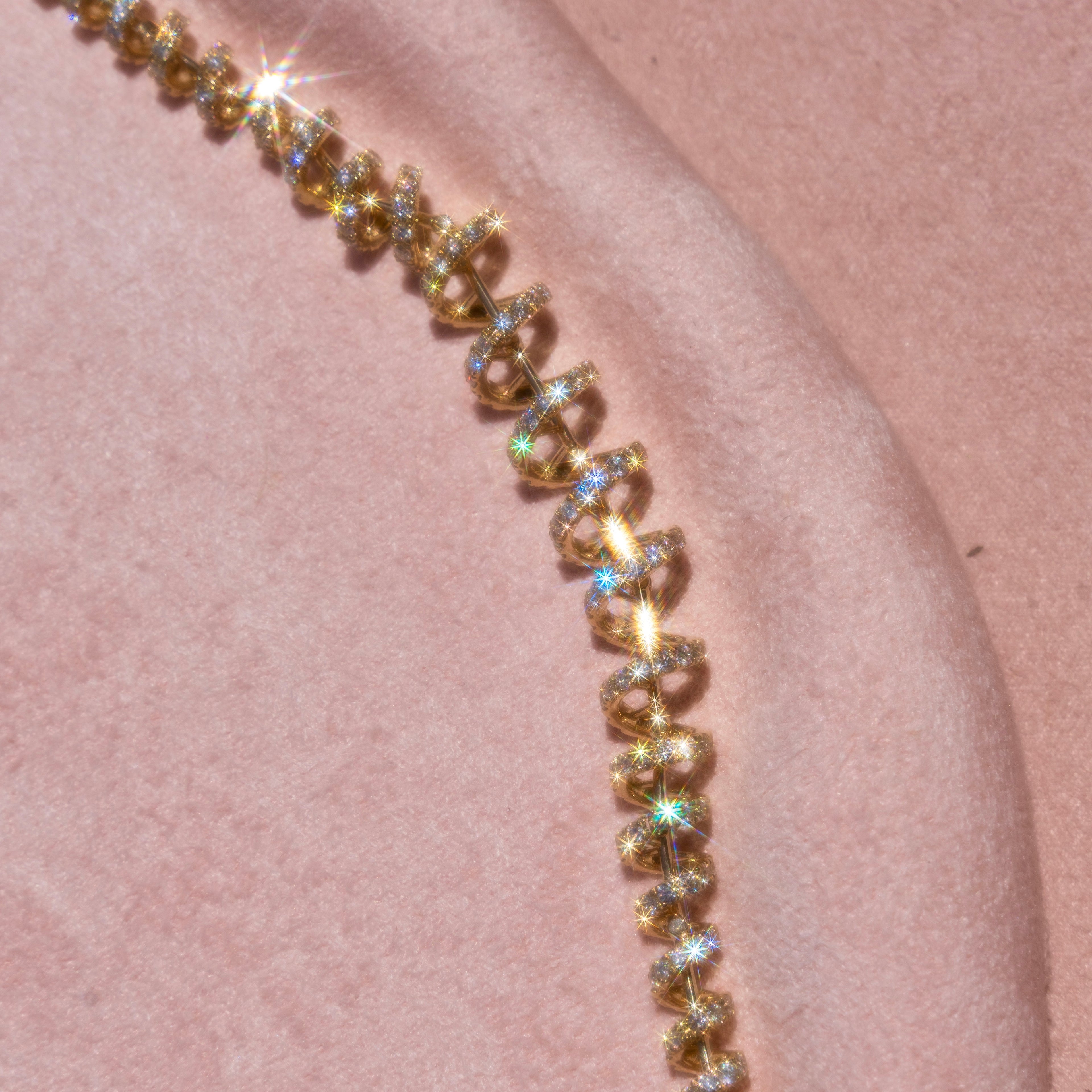14k Diamond Coil Bracelet