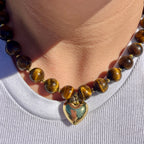 Tiger’s Eye Heart Necklace
