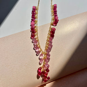 Pink Tourmaline + Pink Topaz Necklace