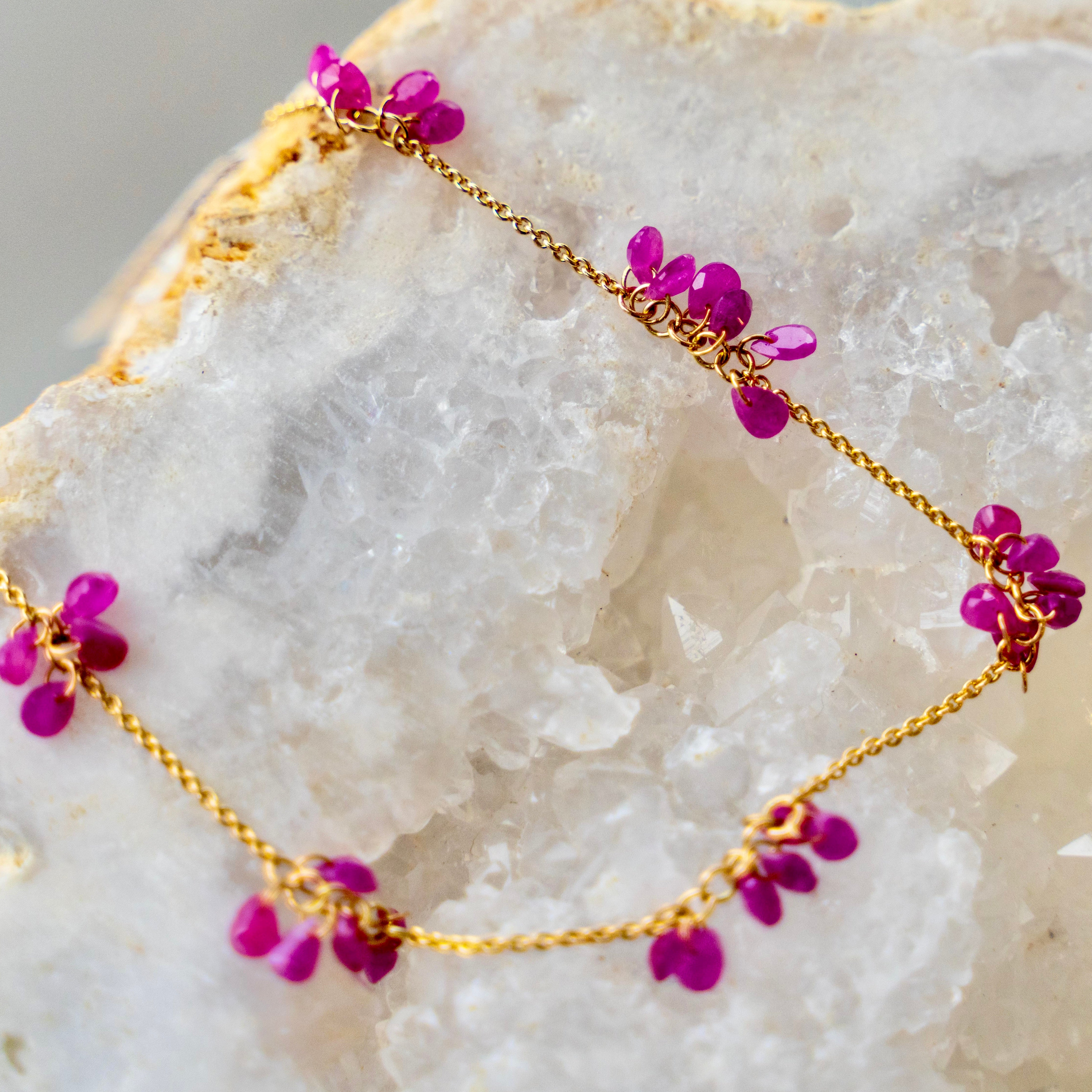 14k Ruby Shaker Bracelet