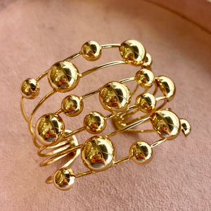 Gold Bubble Cuff