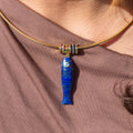 Lapis Fish Necklace with Baguette Charms