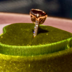 18k Rose Gold Pink Tourmaline + Diamond Ring